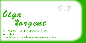 olga morgent business card